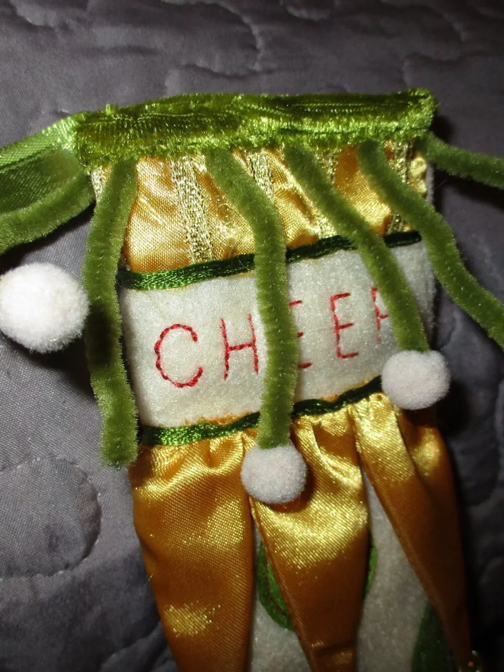 2 Patience Brewster Krinkles Cheer & Ram Mini Christmas Stocking Elf‎ Boot 2009